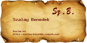 Szalay Benedek névjegykártya